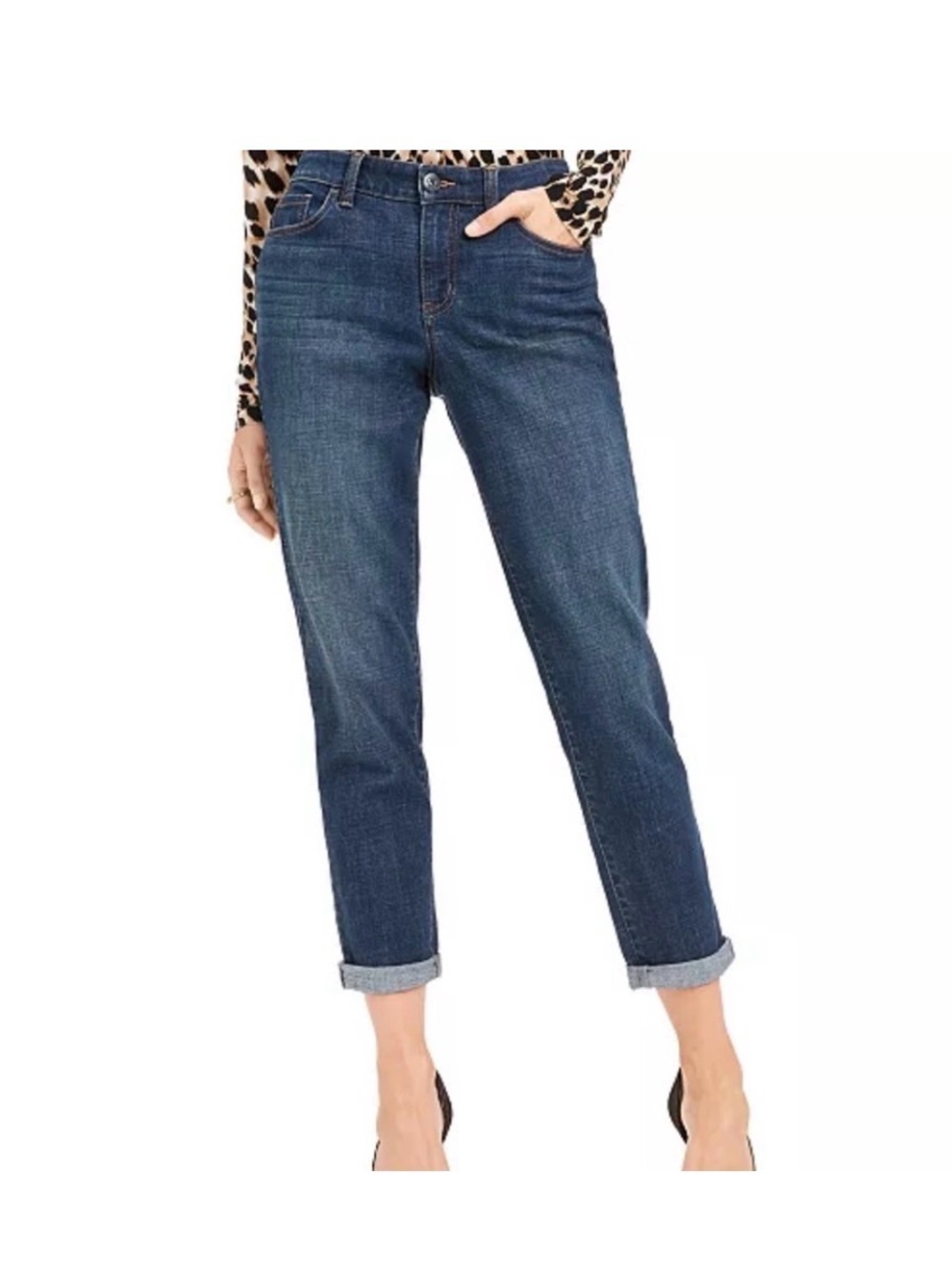 INC Core Denim Mid Rise Straight Jeans